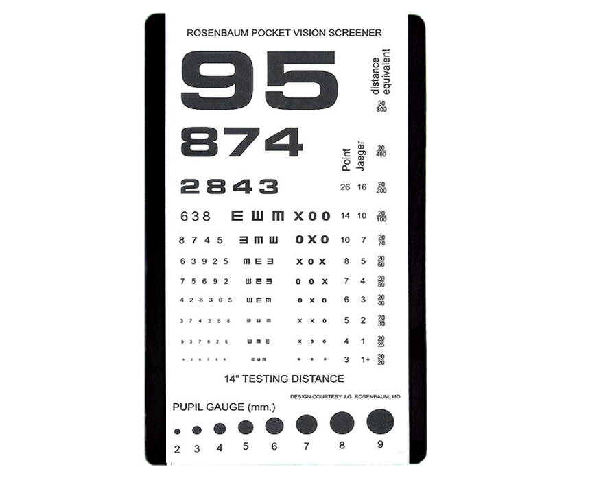 2 Pack Pocket Eye Chart for Students Kids Christmas Gifts, 2 in 1 Snellen  Eye Chart 6 Feet and Rosenbaum Pocket Eye Chart, Handheld Double Sided  Plastic Eye Chart for Eye Exams (