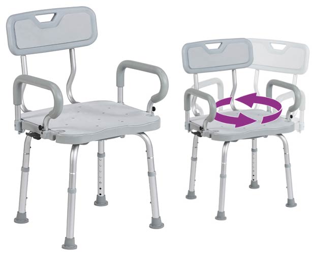 Drive Medical PreserveTech Bath Chair with 360 Degree Swivel