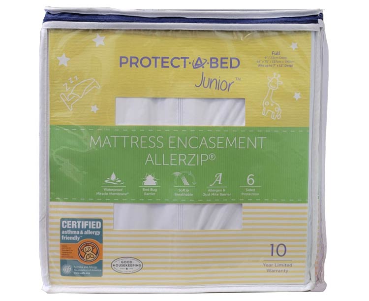 Allerzip Bedding Allerzip Protect-A-Bed Junior Mattress Encasement, Full