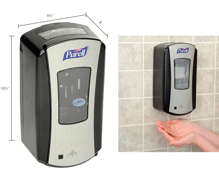 Purell LTX-12 Touch-Free Dispenser, Chrome