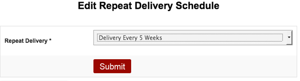 Update Frequency for Repeat Delivery