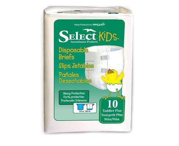 Principle Business Enterprises Select Disposable Briefs, Toddler Size