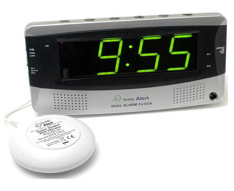 Sonic Alert Sonic Bomb Dual Alarm Clock With Super Shaker
