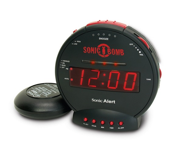 Sonic Alert Sonic Bomb Alarm Clock with Super Shaker