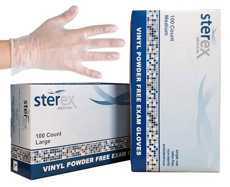 Sterex Vinyl Gloves / Medical Gloves, Powder-Free