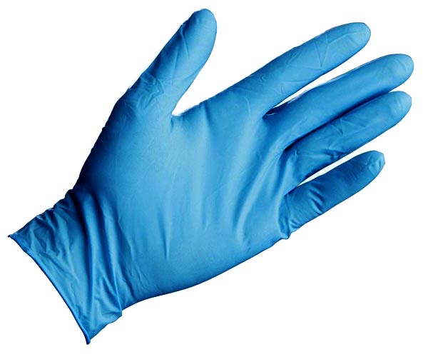 Strong Blue Nitrile Gloves, Powder Free