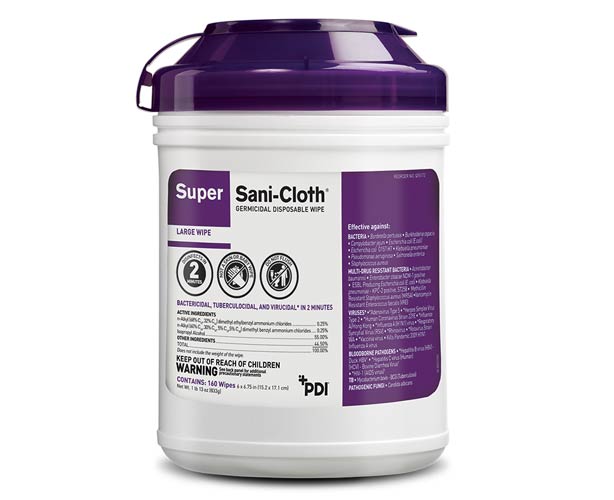 PDI Super Sani-Cloth Germicidal Disposable Wipes