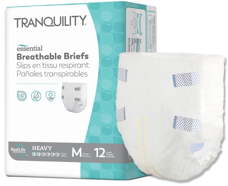 Tranquility Essential Breathable Briefs - Heavy Absorbency