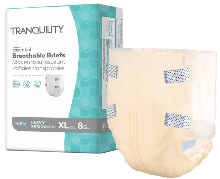Tranquility Essential Adult Incontinence Brief M Heavy Absorbency