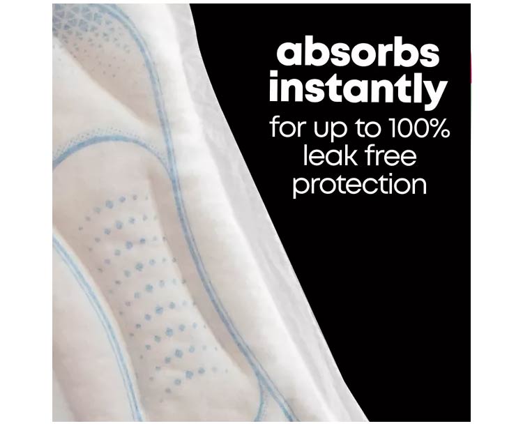 U by Kotex Clean & Secure Overnight Maxi Pads