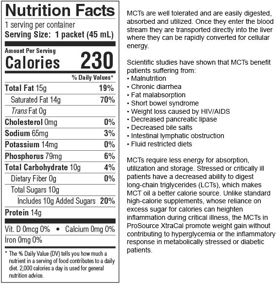 Xtracal Nutrition Profile
